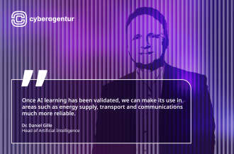 Dr. Daniel Gille, Head of Artificial Intelligence at the Cyberagentur.